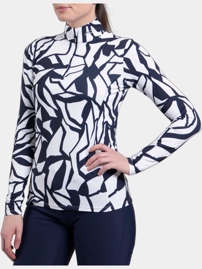 Kjus Motion print half-zip stretch undershirt navy