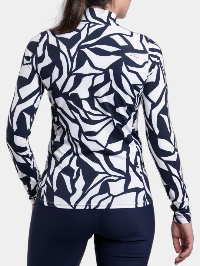 Kjus Motion print half-zip stretch undershirt navy