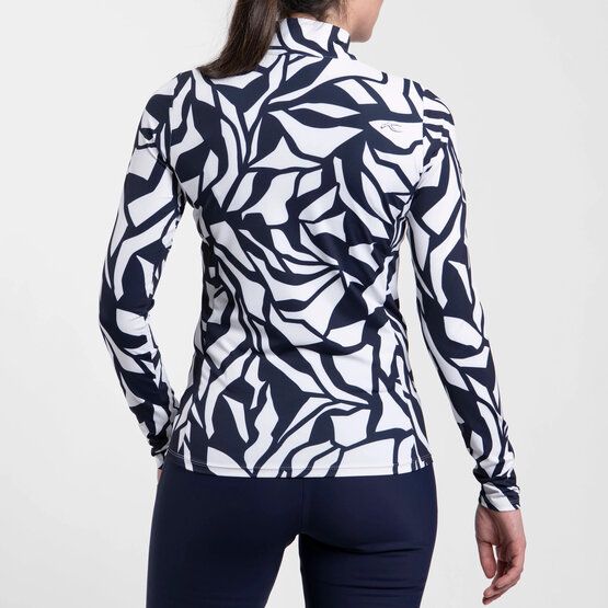 Kjus  Motion Print Half-Zip Stretch Unterzieher navy