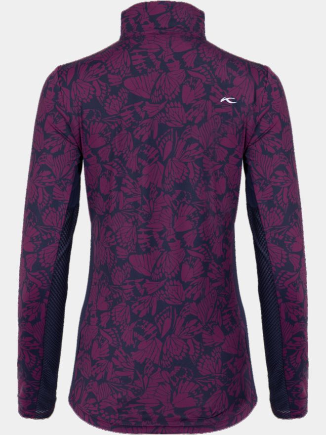 Kjus Sunshine Printed HZ Stretch Unterzieher bordeaux