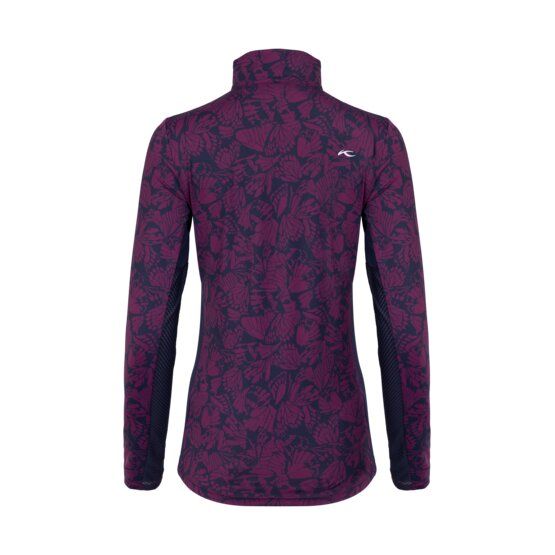 Kjus Sunshine Printed HZ Stretch Unterzieher bordeaux