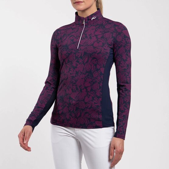Image of Kjus Sunshine Printed HZ Stretch undershirt bordeaux