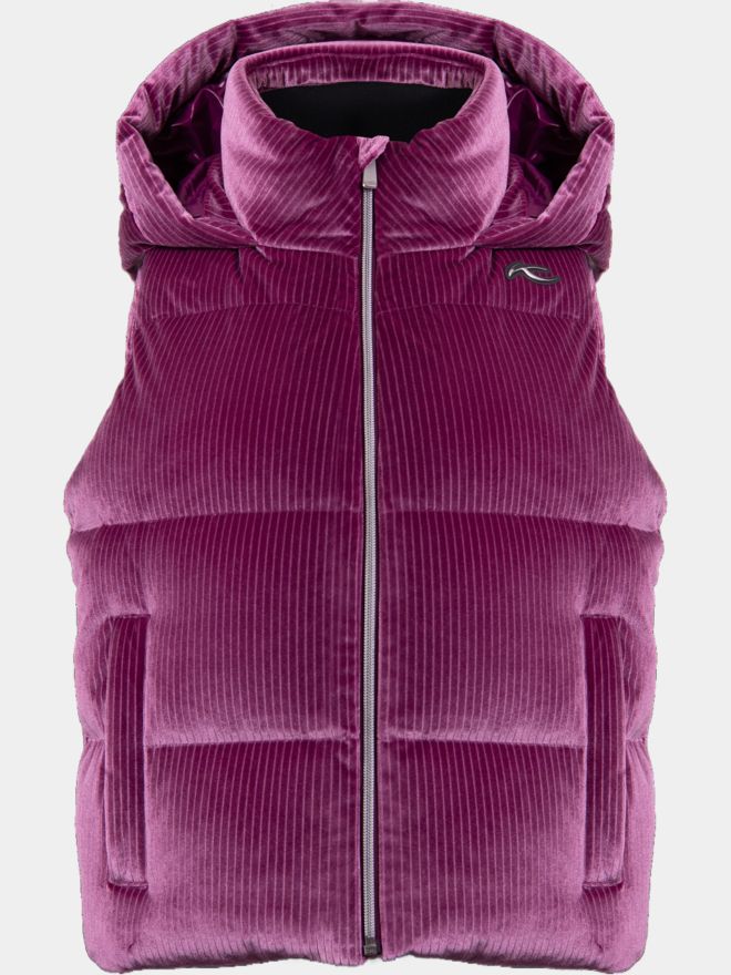 Kjus Vivi Velvet Vest Daunen Weste bordeaux