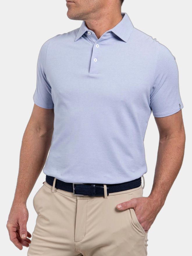 Kjus Sunder half sleeve polo light blue