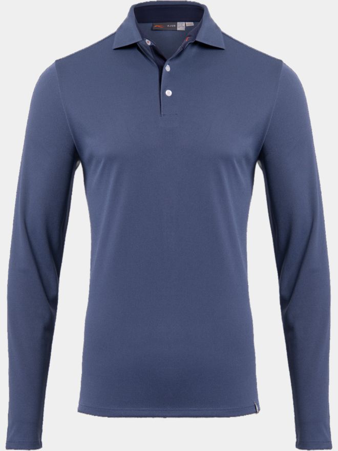 Kjus Fairway long sleeve polo blue