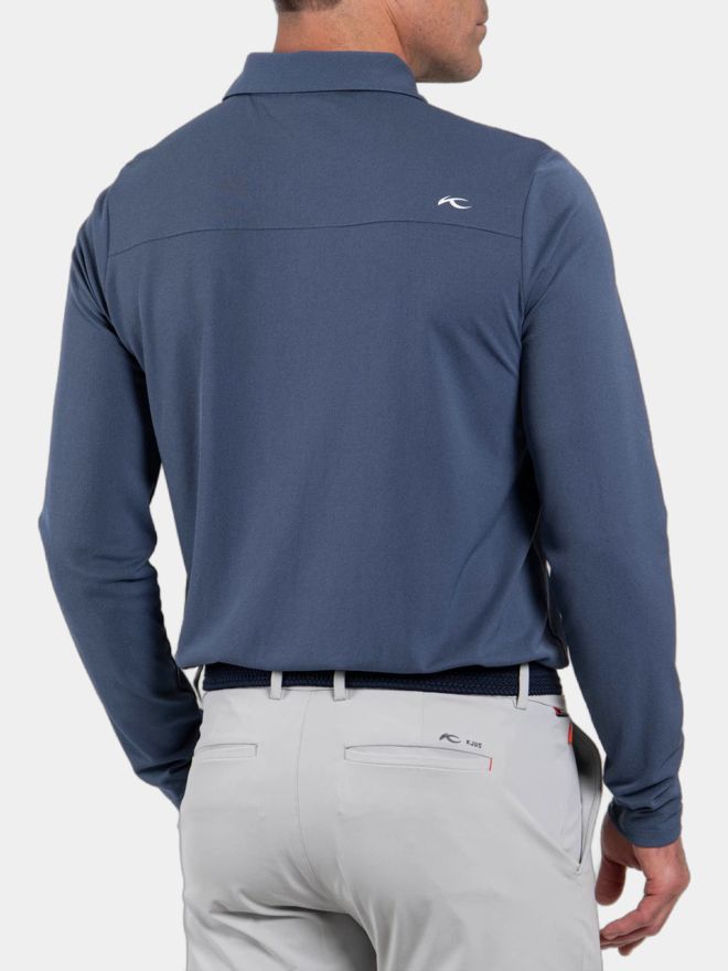 Kjus Fairway long sleeve polo blue