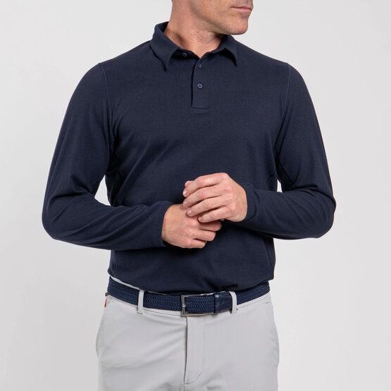 Kjus Scot Langarm Polo navy