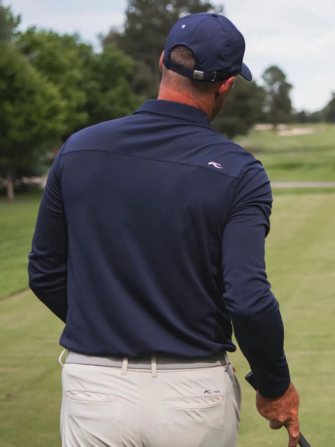 Kjus Scot Langarm Polo navy