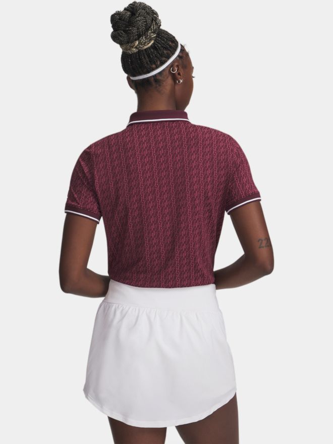 Under Armour Žakárová polokošile Drive s krátkým rukávem bordeaux