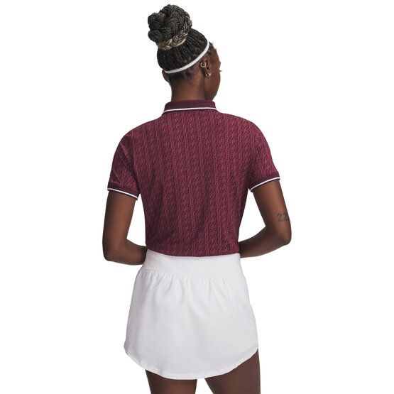 Under Armour Drive Jacquard Halbarm Polo bordeaux