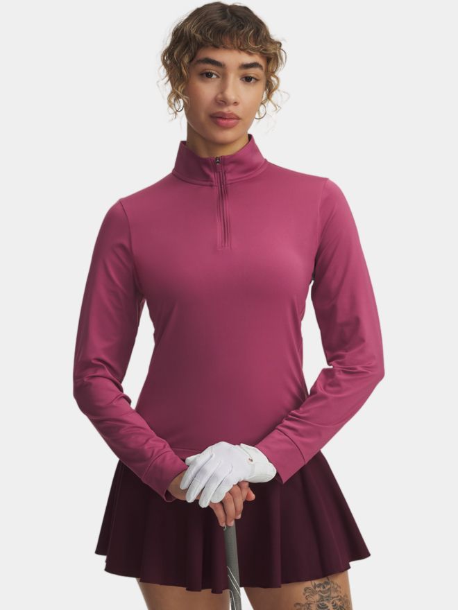 Under Armour Strečová střední vrstva Drive 1/4 zipu bordeaux