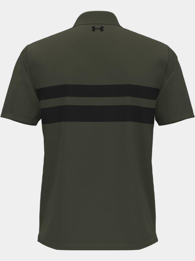 Under Armour Playoff 3.0 Polo-Dual Chest Stripe Halbarm Polo oliv