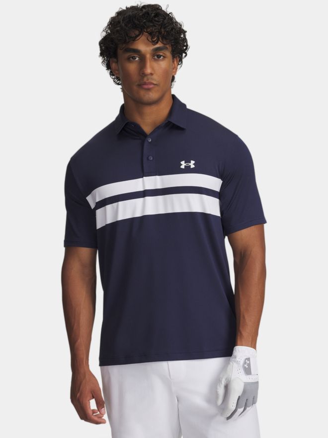 Under Armour Playoff 3.0 Polo-Dual Chest Stripe Halbarm Polo blau