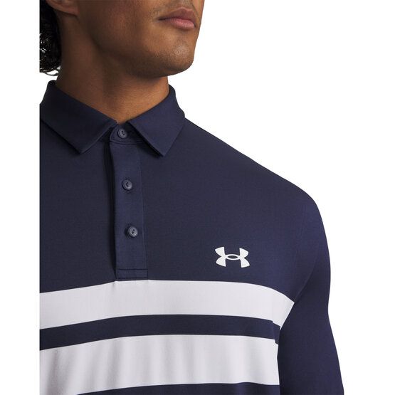 Under Armour Polokošile Playoff 3.0 s proužkem na hrudi a krátkým rukávem. modrá