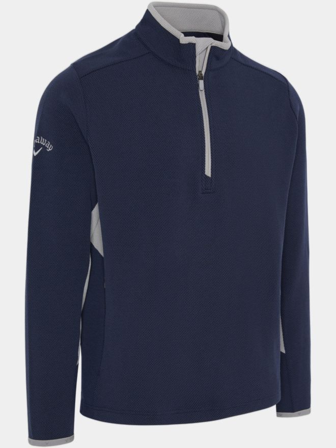 Callaway BLOCKED LS 1/4 ZIP PULLOVER Thermo Midlayer navy