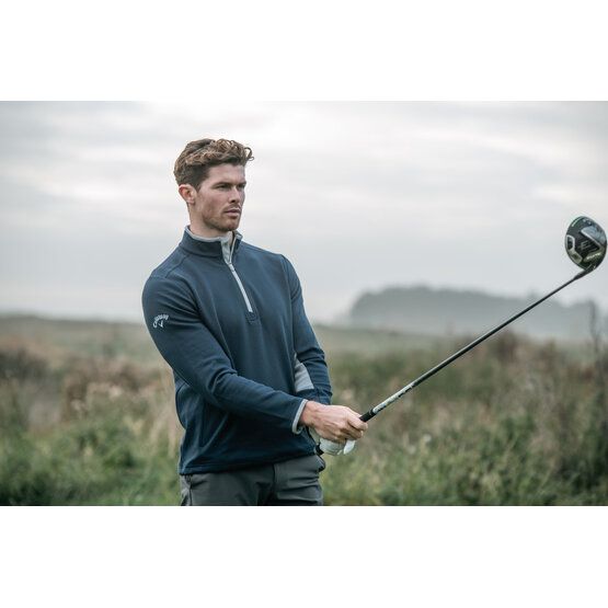 Callaway  BLOCKED LS 1/4 ZIP PULLOVER Thermo Midlayer schwarz