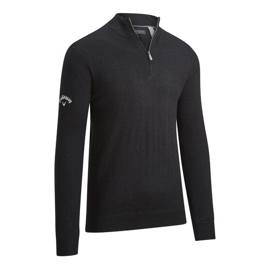 Callaway WINDSTOPPER 1/4 ZIPPED SWEATER Windstopp Strick schwarz
