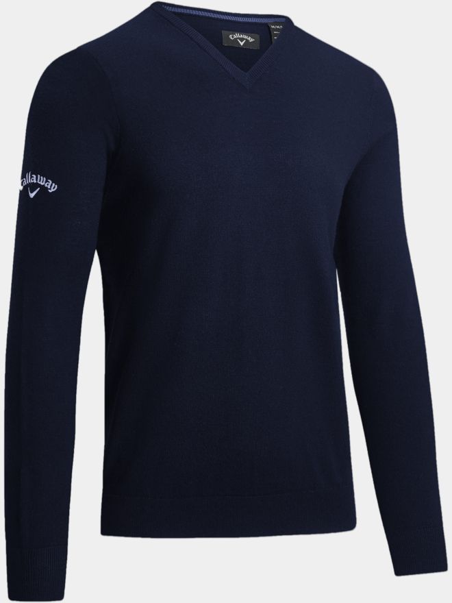 Callaway V-NECK MERINO SWEATER Pullover Strick navy