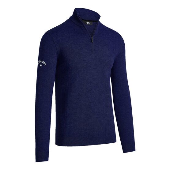 Callaway 1/4 ZIPPED MERINO SWEATER Troyer Strick navy