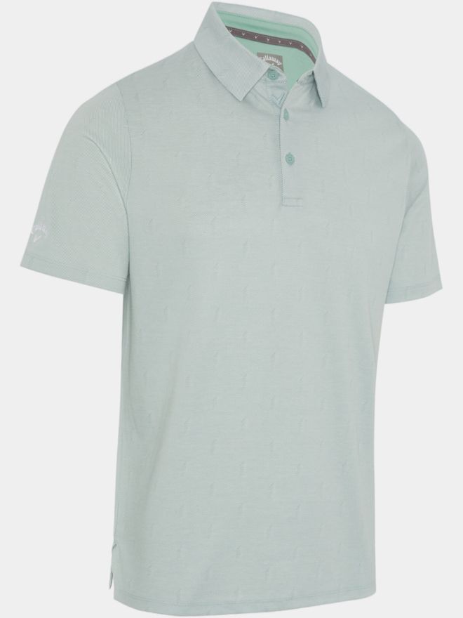 Callaway CHEV TWILL JACQUARD Halbarm Polo hellgrün