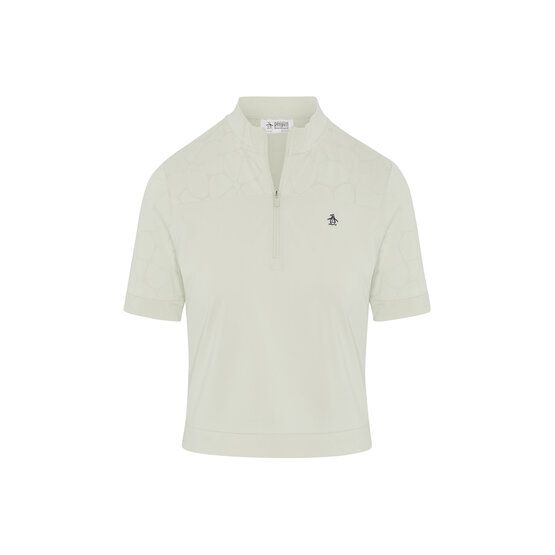 Penguin LASER CUT FLORAL Halbarm Polo beige