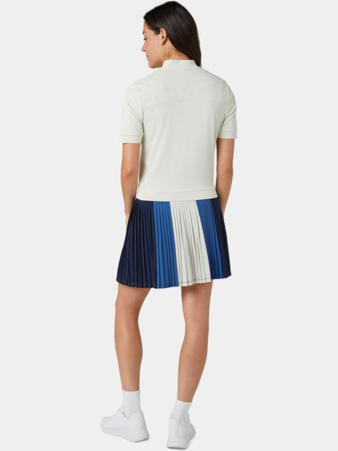 Penguin LASER CUT FLORAL Halbarm Polo beige