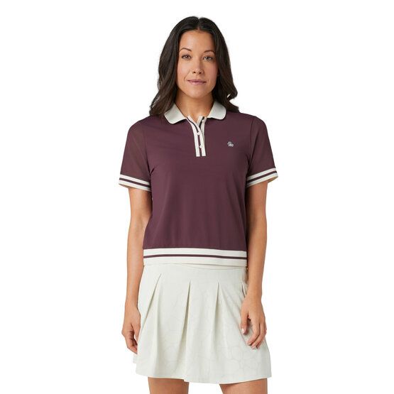 Penguin WAIST LENGTH COLORBLOCK Halbarm Polo dunkelrot