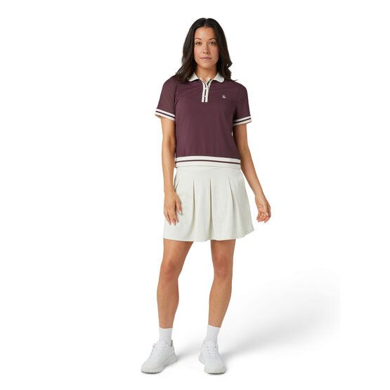 Penguin WAIST LENGTH COLORBLOCK Halbarm Polo dunkelrot