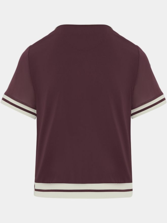 Penguin WAIST LENGTH COLORBLOCK Halbarm Polo dunkelrot