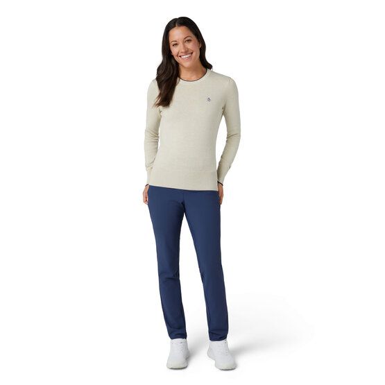 Penguin LS SOLID FLORAL SWEATER WITH TIPPING SVETR béžová