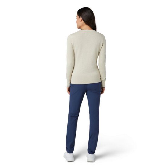 Penguin LS SOLID FLORAL SWEATER WITH TIPPING SVETR béžová