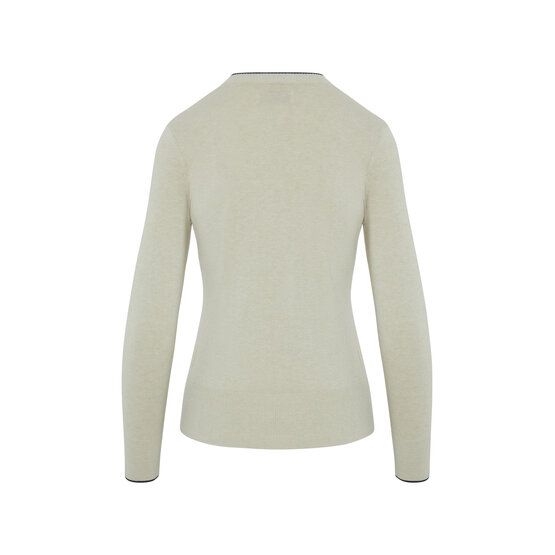 Penguin LS SOLID FLORAL SWEATER WITH TIPPING SVETR béžová