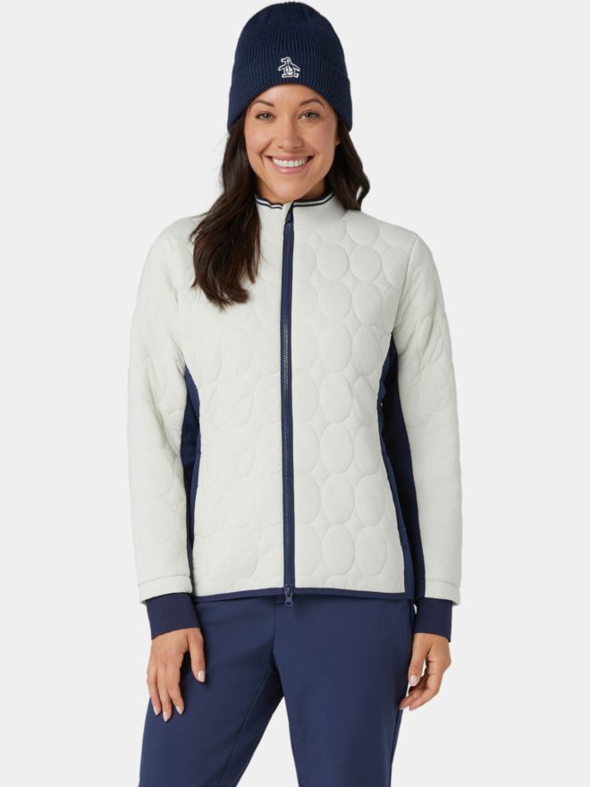 Penguin Prošívaná péřová bunda Termo bunda béžová