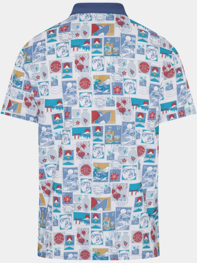 Penguin Pete´s Stamp Roadmap Halbarm Polo weiß