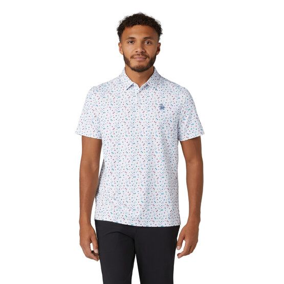 Penguin  19th Hole Sake-Tini Novelty Print polo s krátkým rukávem bílá