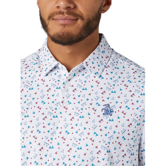 Penguin  19th Hole Sake-Tini Novelty Print polo s krátkým rukávem bílá