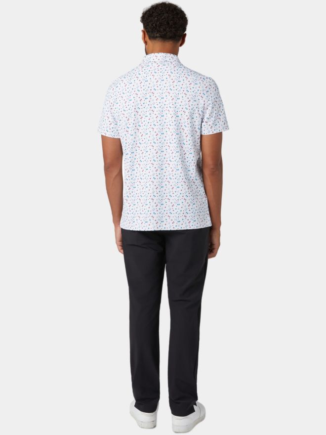 Penguin 19th Hole Sake-Tini Novelty Print Halbarm Polo weiß