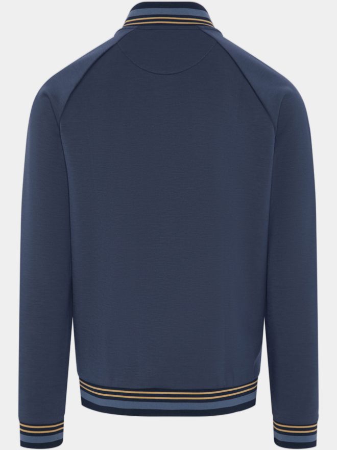 Penguin LS Full Zip Heritage Knit Track Jacket Stretch Jacke navy