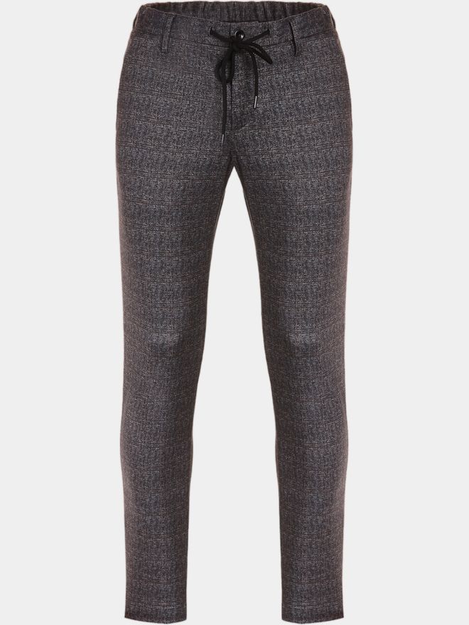 Alberto JUMP-G - Jersey Check Joggpant Hose blau