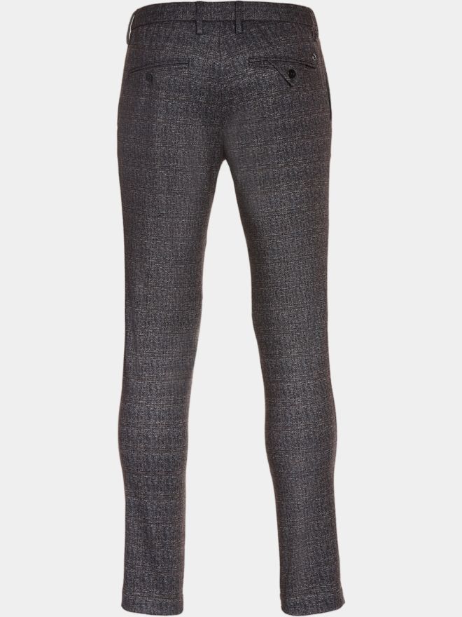 Alberto JUMP-G - Jersey Check Joggpant Hose blau