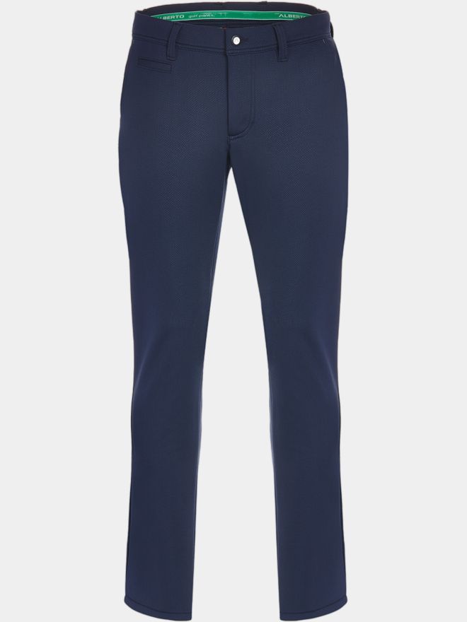 Alberto ROOKIE - Cosy Jersey Check WR thermal pants navy