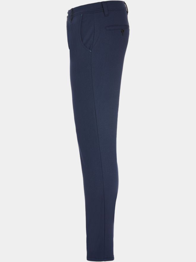 Alberto ROOKIE - Cosy Jersey Check WR thermal pants navy