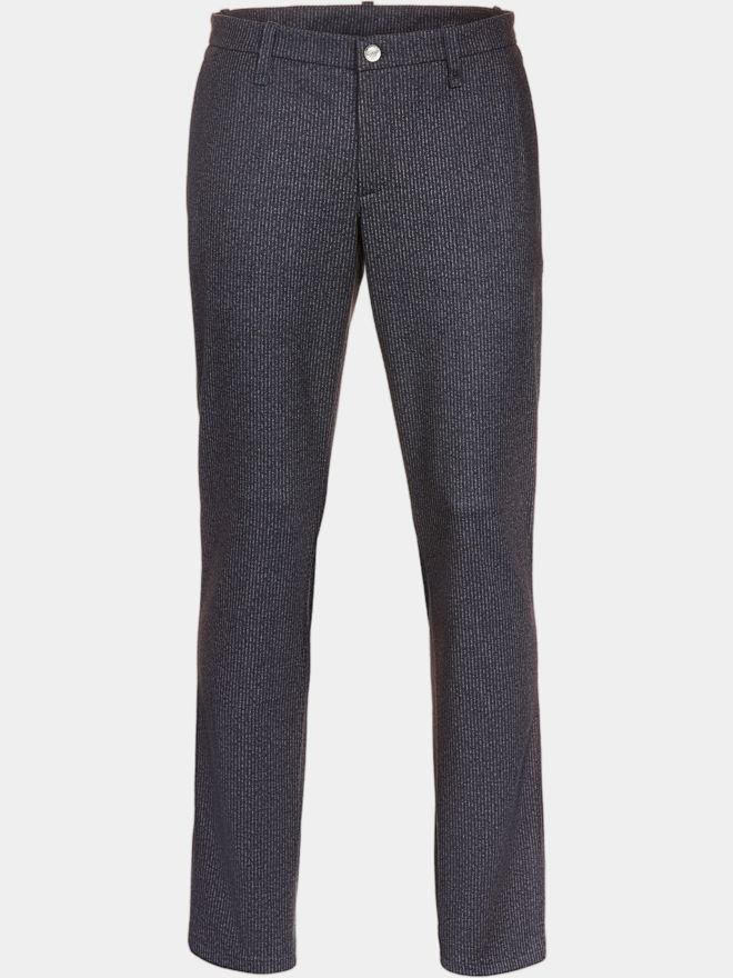 Alberto FRED - Jersey Stripe Chino Pants gray