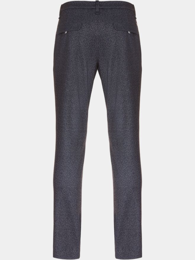 Alberto FRED - Jersey Stripe Chino Pants gray