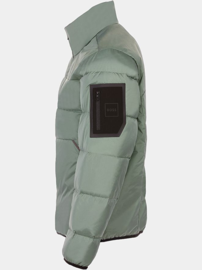 BOSS Termo bunda OW_Urbanex s kapucí olivová