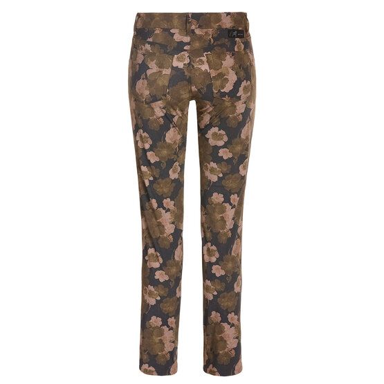 Alberto JANA - Flower Print lang Hose oliv