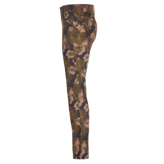 Alberto JANA - Flower Print lang Hose oliv