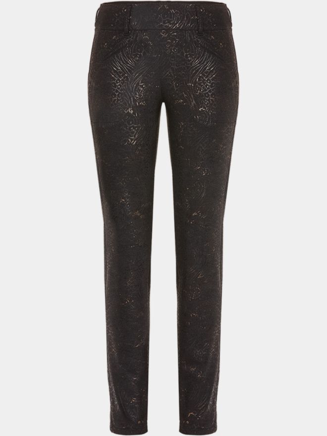 Alberto LUCY - Golden jersey print long pants black