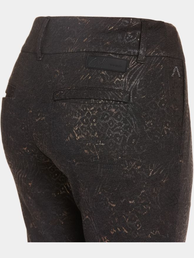 Alberto LUCY - Golden jersey print long pants black