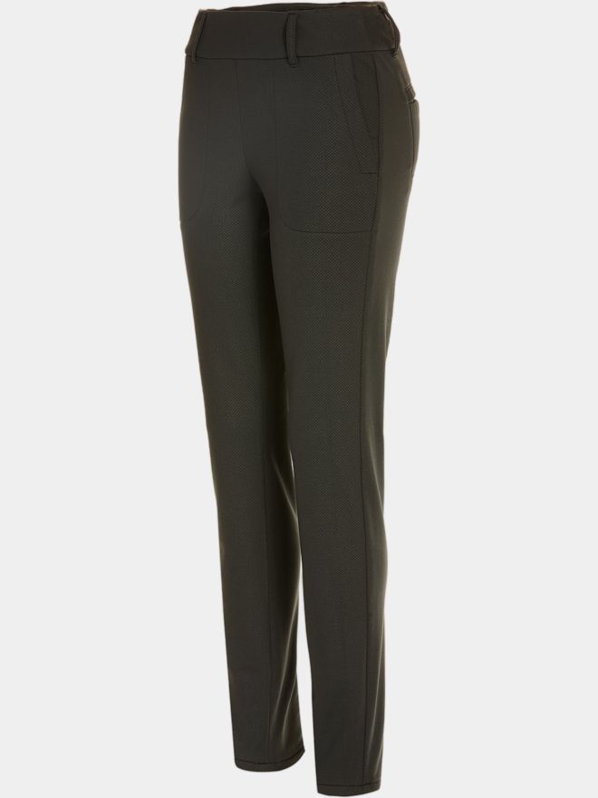 Alberto LUCY - Cosy Jersey Check WR Thermo Hose dunkelgrün